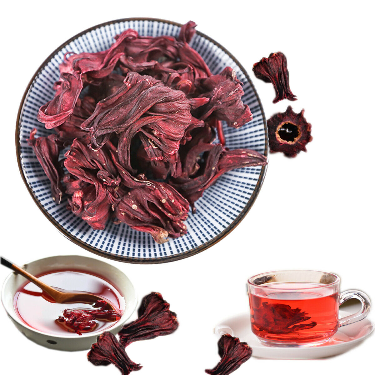 HelloYoung Leaves Sour Plum Soup Rose Dried Flower Tea Roselle Tea Rose Luoshen Flower Tea