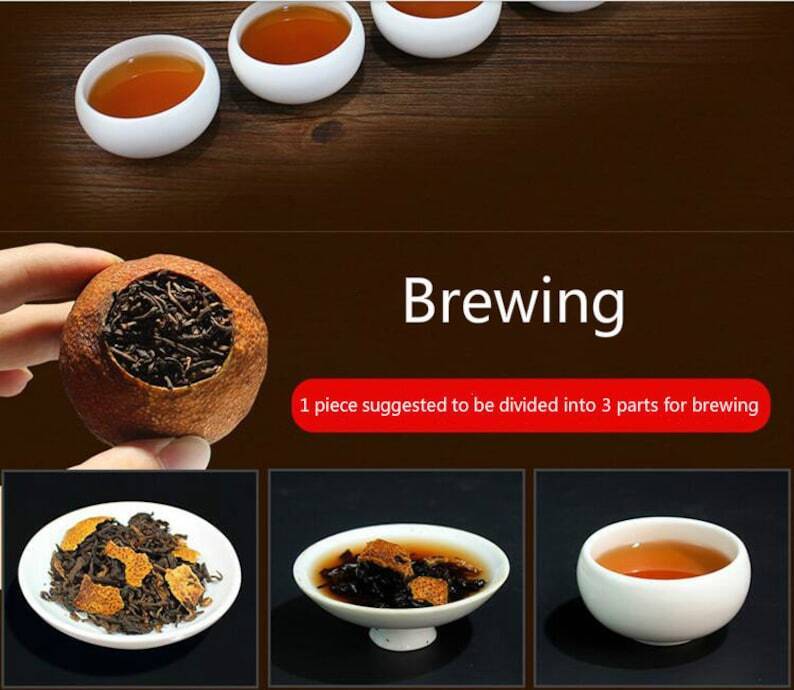 1 Piece Puer Tea Ripe Pu Erh Tea Dried Orange Yunnan Puerh Tea Slimming Benefit