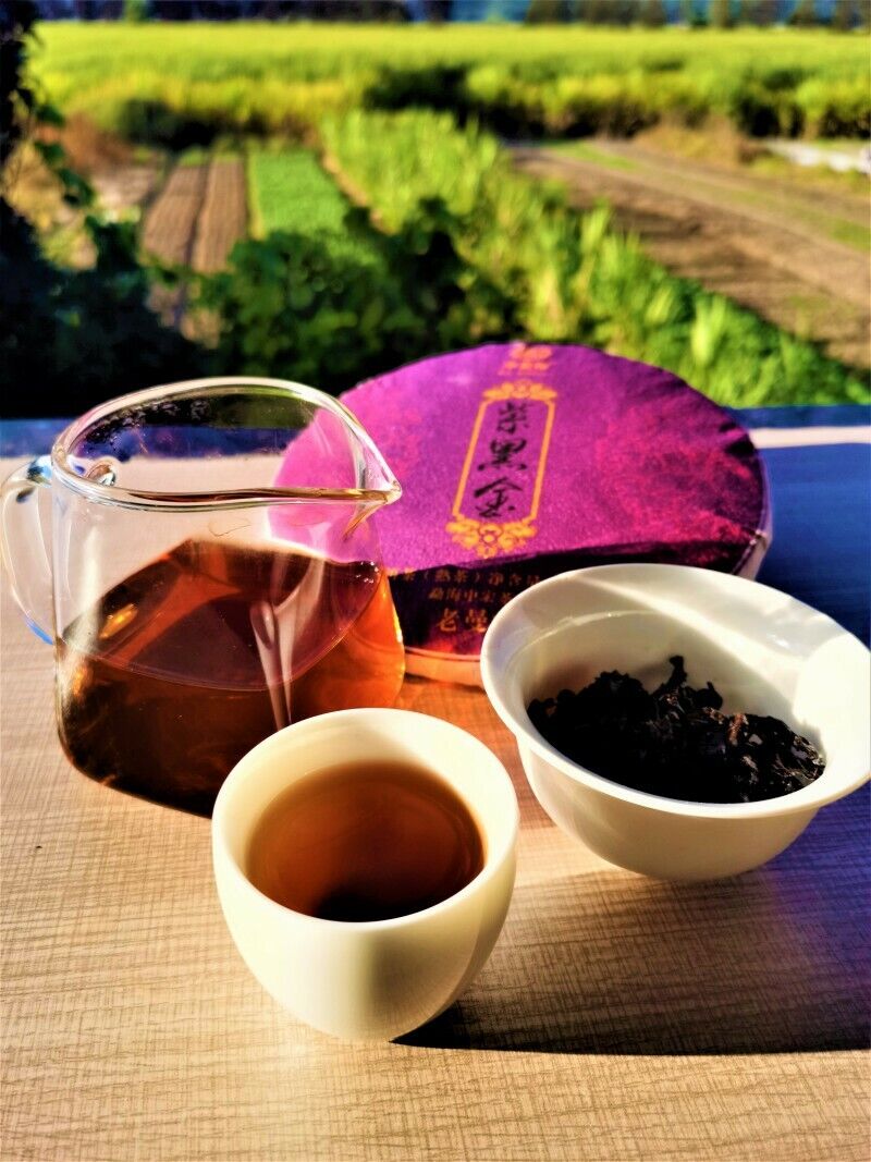 HelloYoung Brown Mountain Ancient Tree Tea Black Tea Premium Ripe Pu'er Tea Cake 357g