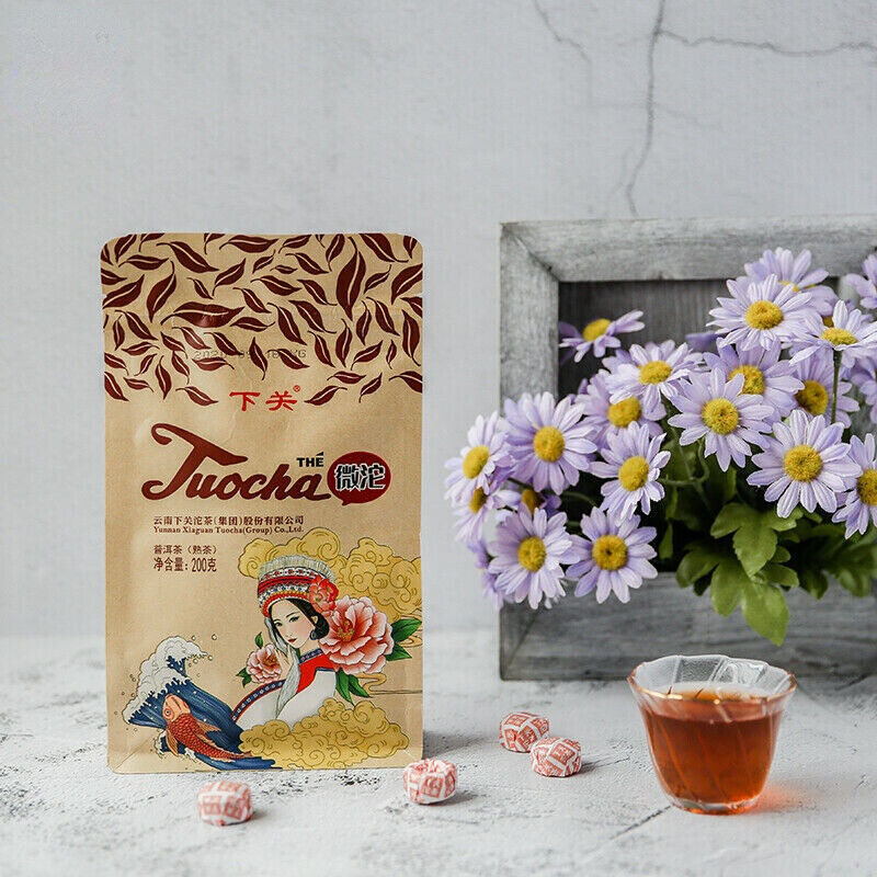 HelloYoung Wei Tuo Pu-erh Tea Mini Tuo Cha Ecology Ripe Puer Tea Tuocha XIAGUAN Brand 200g