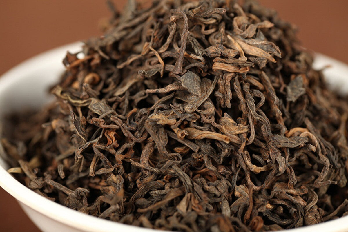 500g Yunnan Puerh Tea 2018 Menghai Ancient Tree Golden Bud Loose Tea Cooked Tea