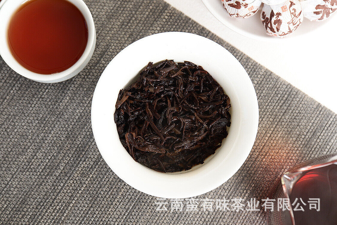 Yunnan Pu'er Tea Icelandic Ripe Dragon Pearl 8g Ripe Tea Thin Slices 500g
