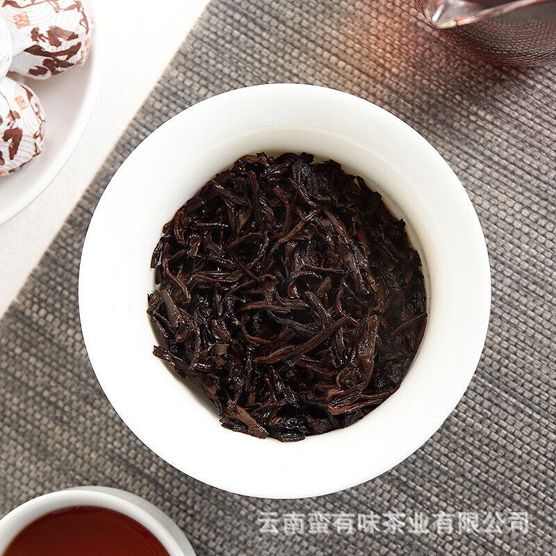 Yunnan Pu'er Tea Icelandic Ripe Dragon Pearl 8g Ripe Tea Thin Slices 500g