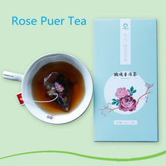 HelloYoung Triangle Tea Rose Pu'er Tea Bags Chinese Pu-Erh Black Tea 45g / 15 Bags Package