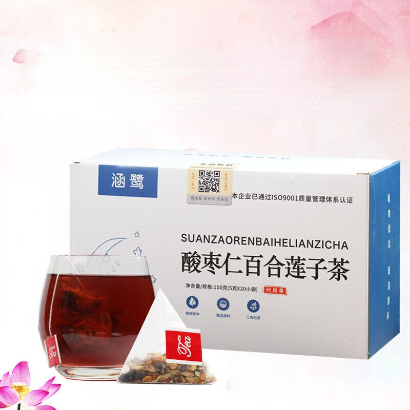 HelloYoung Organic Suanzaoren Lianzi Herb Tea Jujube Seed Lotus Tea Healthy Herbal Tea 100g
