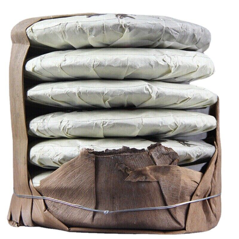 HelloYoung Old Tree Puerh Cha Tea Seven Seed Cake Tea Leaves 357g Lincang Iceland Gold Leaf