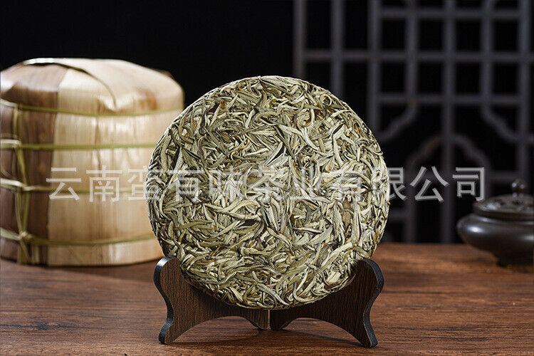HelloYoung 357g Moonlight White Tea Cake Yunnan Baihao Silver Needle Jinggu Single Bud