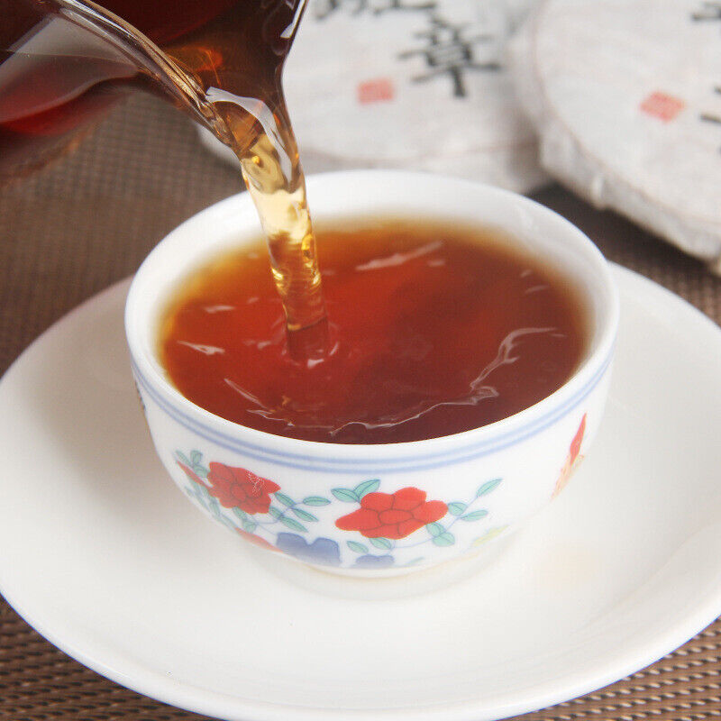 HelloYoung 50g Yunnan Ripe Tea Cake Banzhang Pu'er Aged Menghai Ancient Tree Dry Storage Pu