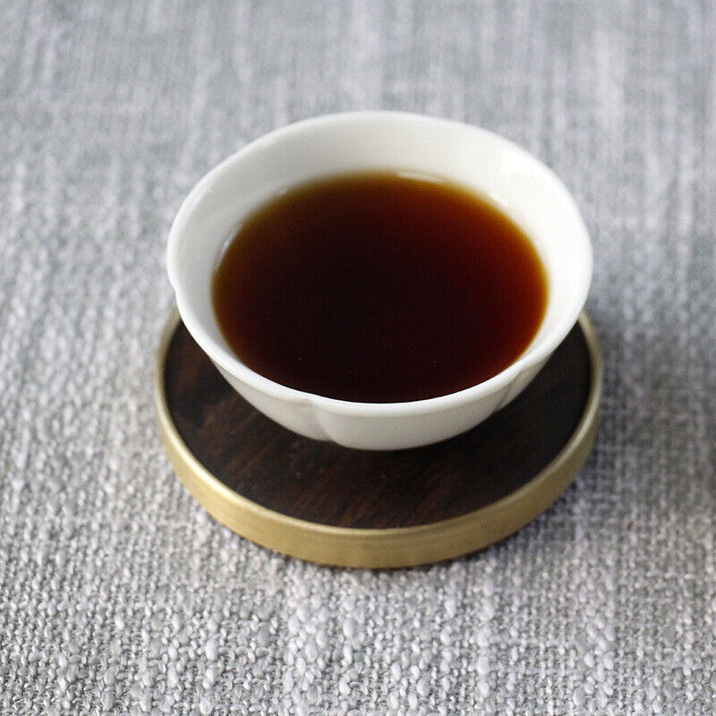 HelloYoung 357g Yunnan Pu'er Ripe Tea Aged Pu'er Ripe Cake Tea Menghai Qizi Cakes Black Tea