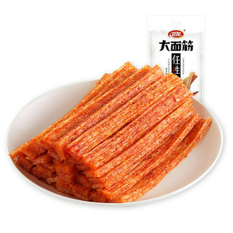 Chinese Food  Latiao Snack Hotstrip Hot Gluten Latiao 106g*3大面筋 辣条零食