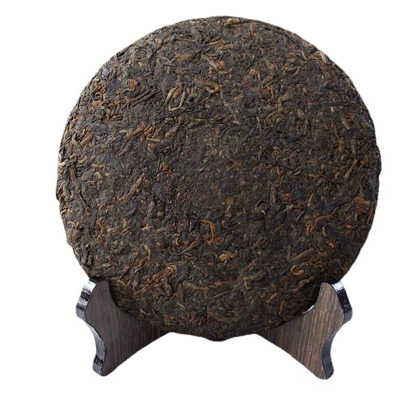 HelloYoung 357g Yunnan Pu'er Ripe Tea Aged Pu'er Ripe Cake Tea Menghai Qizi Cakes Black Tea