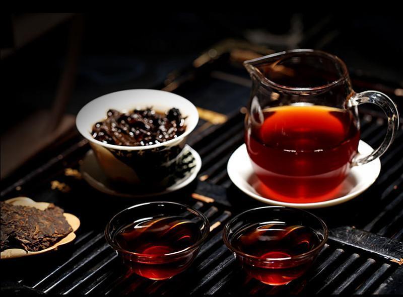HelloYoungYunnan 357g Pu-erh Tea Puerh Ripe Tea Wishful Tea-cake Top Class Cooked Shu HelloYoung Tea