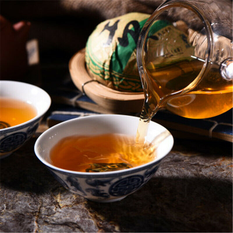 HelloYoung Cha Puerh Tea Cakes Old Pu-erh Tea Tree Puer Tea Yunnan Shen Pu'er Tea Cake 100g