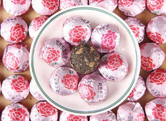 Yunnan Flower Tea Peony Flavor Shu Puer Mini Tuo Cha Fermented Pu Er Tea 500G