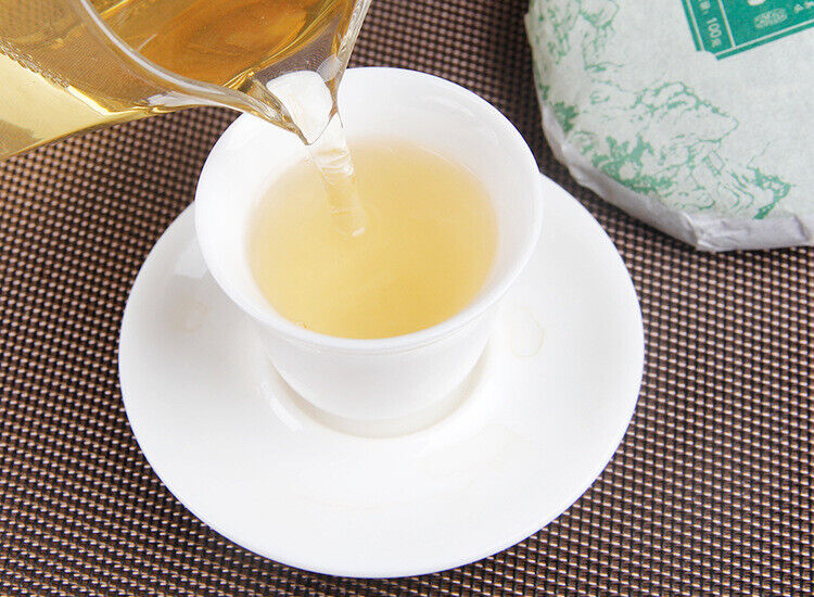 HelloYoung 100g Pu-erh Raw Tea Cake 普洱生茶饼布朗山普洱七子饼圆茶生饼100克小饼茶叶