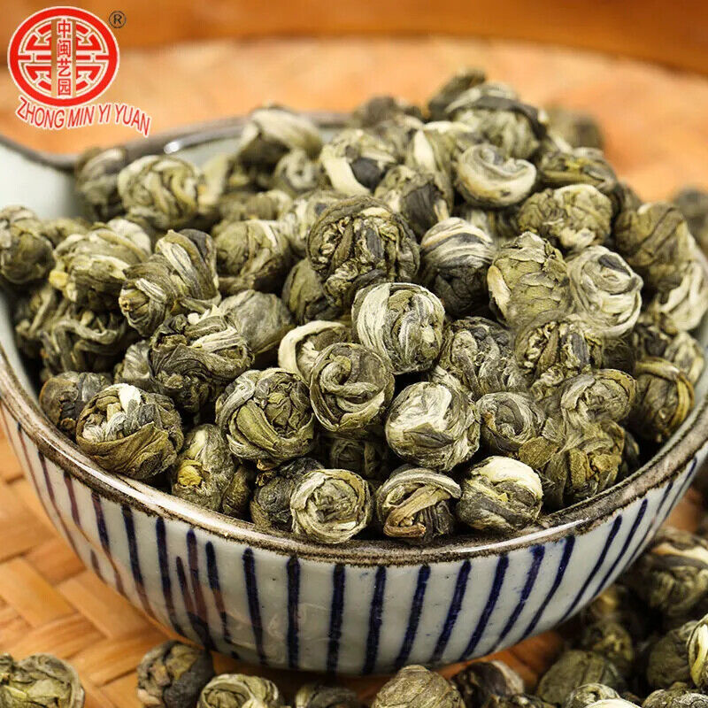 HelloYoung New Jasmine Tea Canned Natuiral Organic Jasmine Drago Pearl  Longzhu 125g