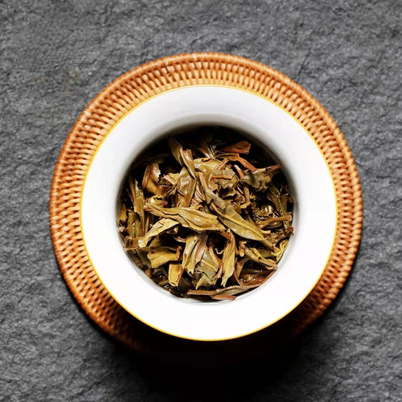 Moon Round Green Food  Puerh Tea Moon Cake Flower Good 100g/3.52oz Pu'er Raw Tea