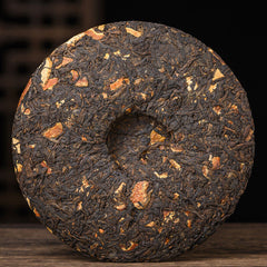HelloYoung Chenpi Puerh Tea Ripe Tea Cake Domain State Ancient Tea 357g/12.59oz