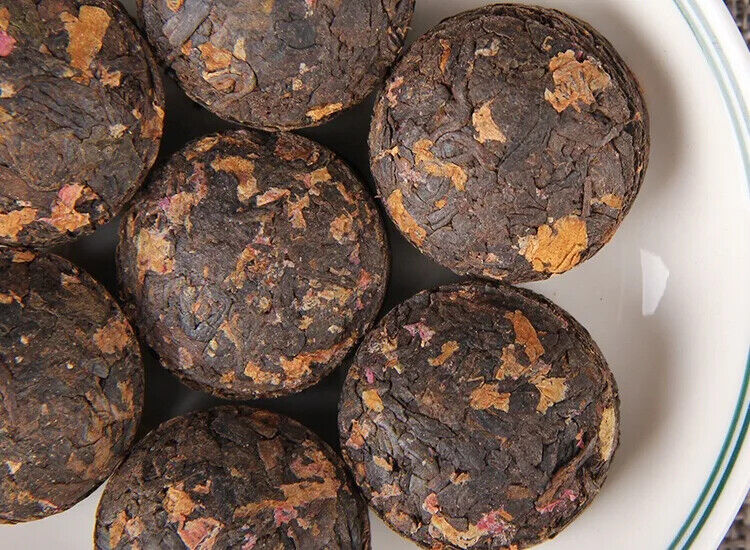 Yunnan Flower Tea Peony Flavor Shu Puer Mini Tuo Cha Fermented Pu Er Tea 500G
