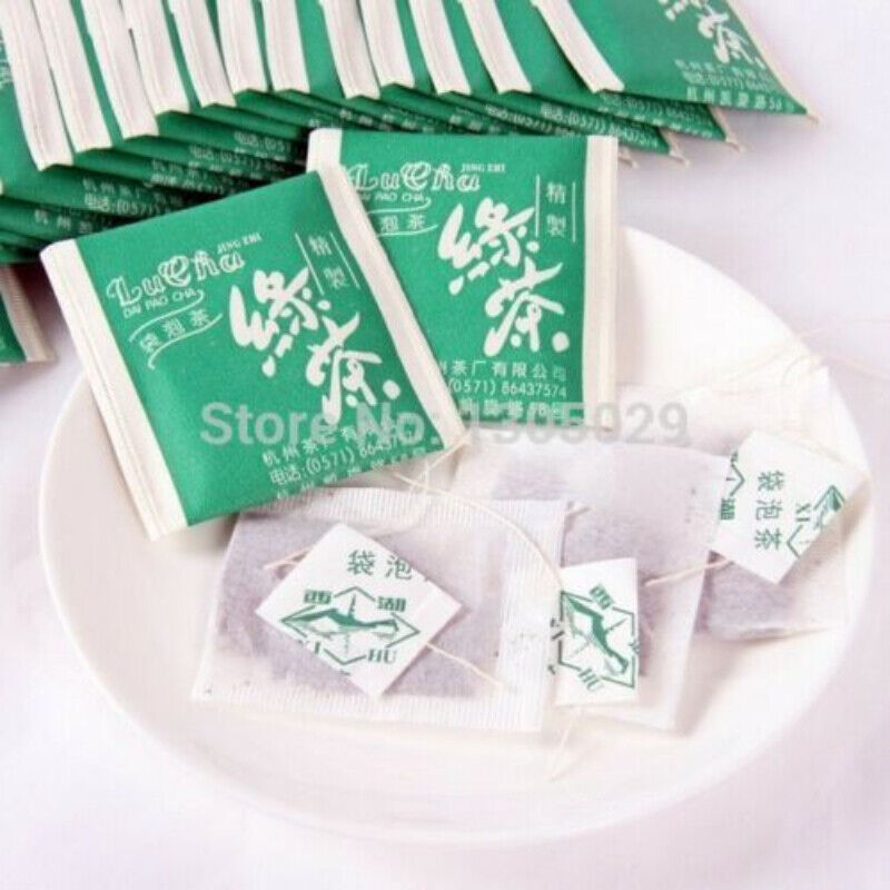 HelloYoung 2g*100bags Longjing Tea Teabags 200g Chinese Green Tea Dragon Well Green Tea Bag