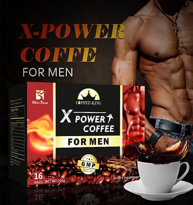 Man X Power Coffee Maca Enlargement Instant Natural Herba Power Coffee 10g*20bag