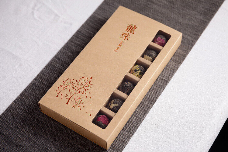 HelloYoung Yunnan Pu'er tea rose jasmine tea dragon pearl peony flower ball 6 flavors 18pcs