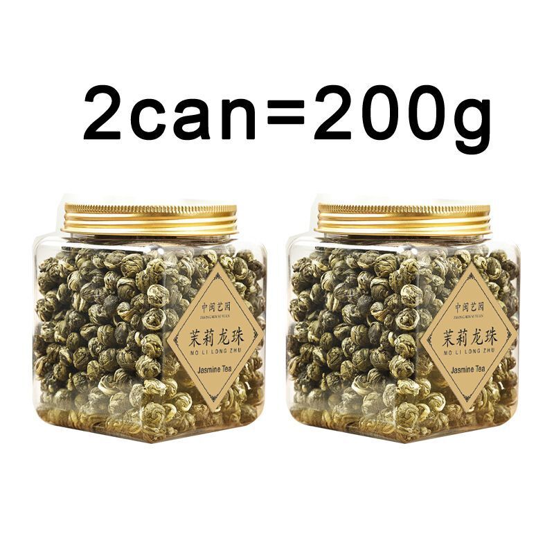 HelloYoung New Jasmine Tea Canned Natuiral Organic Jasmine Drago Pearl  Longzhu 125g