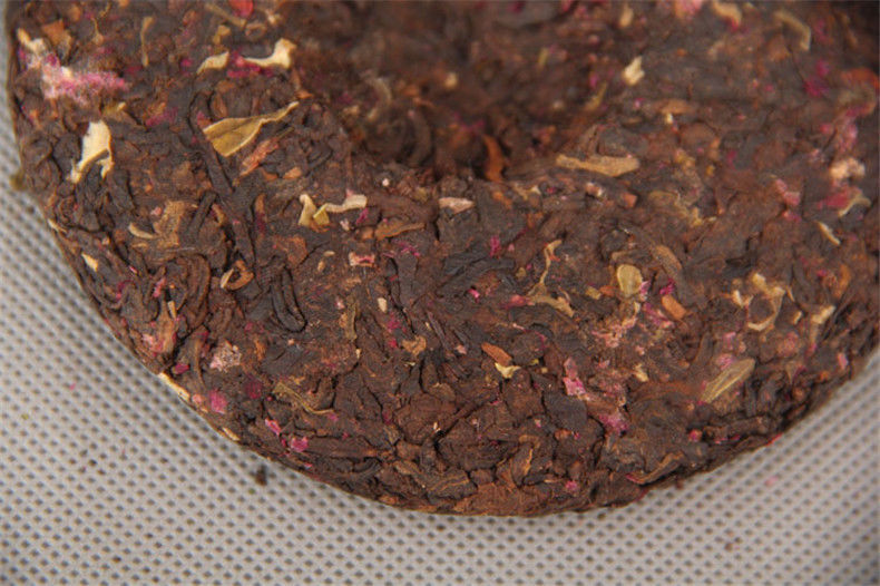 HelloYoung Healthy Pressed Tea Green Food Yunnan Organic Ripe Puer Tea Rose Flavor Tea 100g