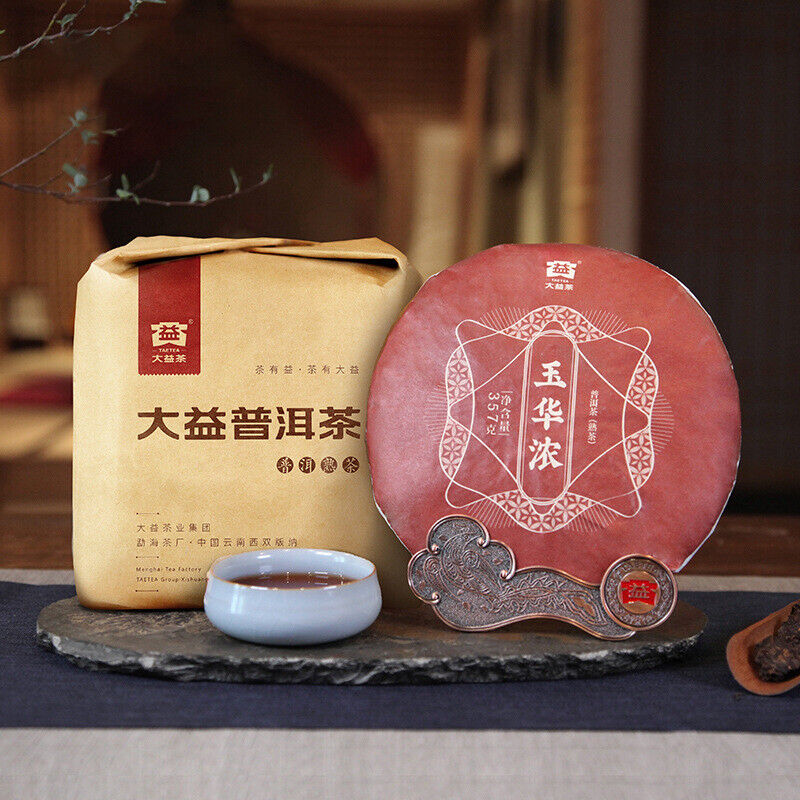 Dayi Puerh Tea Yuhua Strong Ripe Tea Batch 2201 Yunnan Menghai 357g