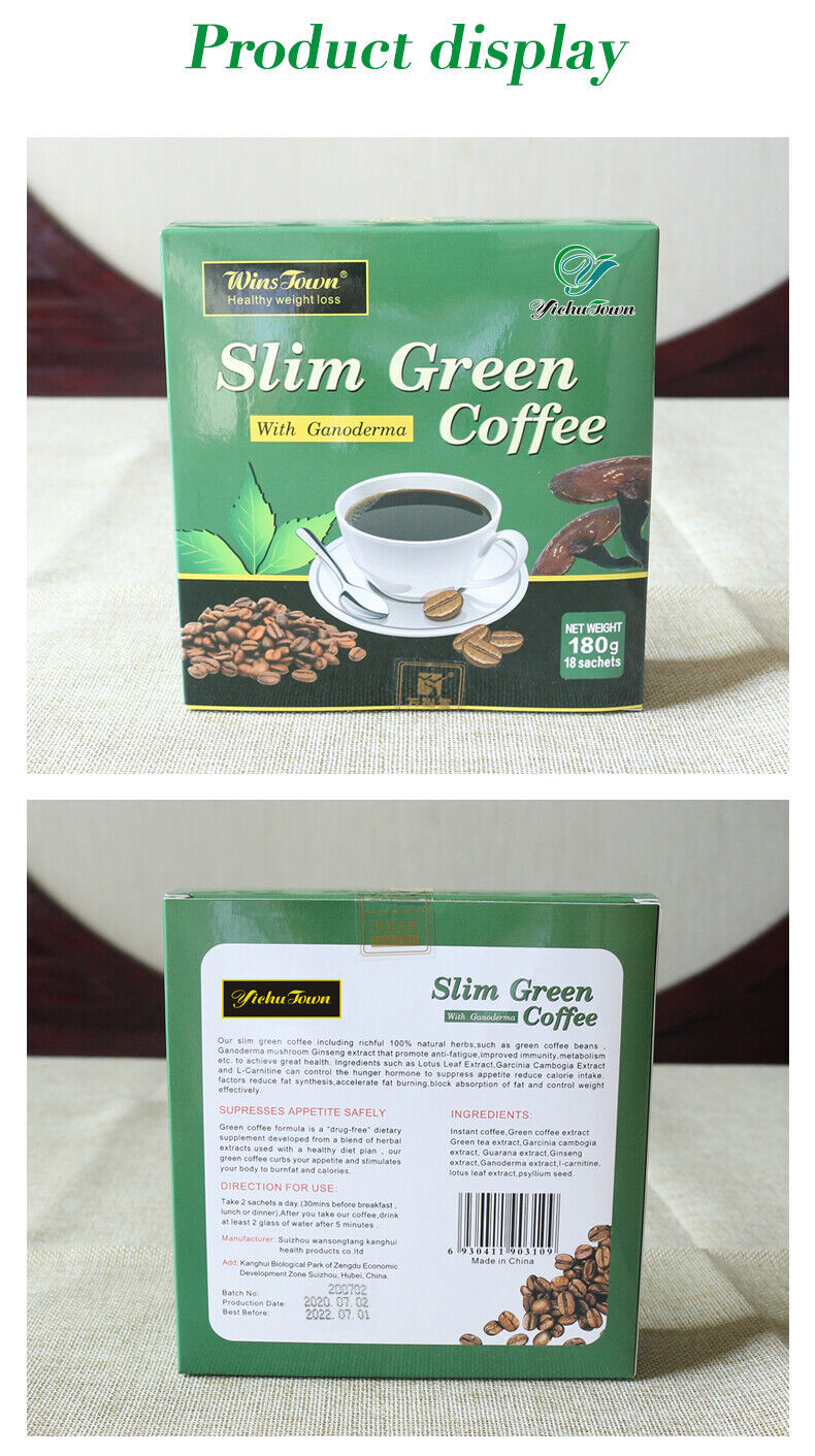 Slim Diet Green Weight Loss Coffee Slimming Instant Coffee 10g*18bags