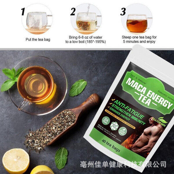 Refreshing and Healthy Latest Natural Maca Energy Man Tea 40 Tea Bags
