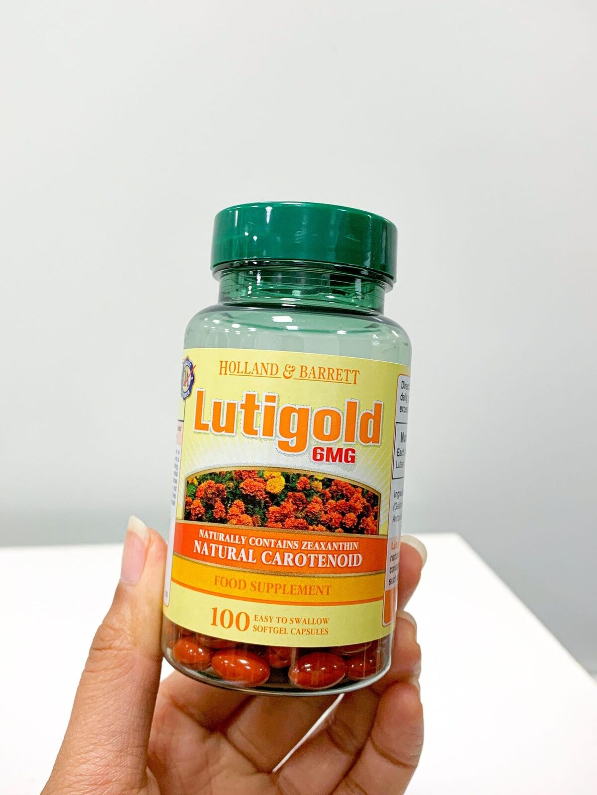 HB Holland Barrett Adult Lutein Capsules 100 Capsules 6mg