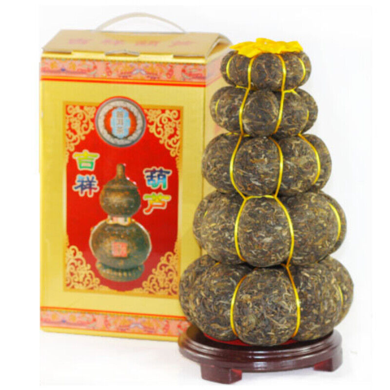 HelloYoung 5 Layers Pumpkin Gourd Type Craft Pu'er Gift Tea Yunnan Pu-erh Green Tea 3000g