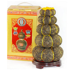 HelloYoung 5 Layers Pumpkin Gourd Type Craft Pu'er Gift Tea Yunnan Pu-erh Green Tea 3000g