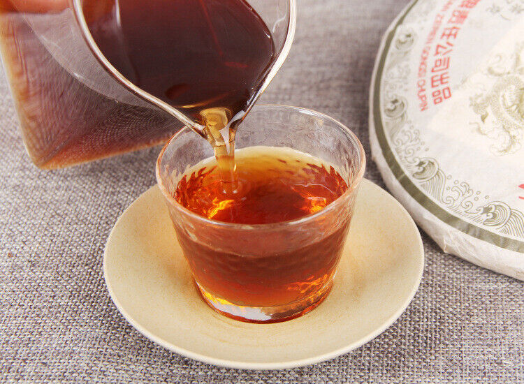 357g Aged Pu'er Tea Palace Chen Yun Ripe Tea Arbor Qizi Cake Tea Cake