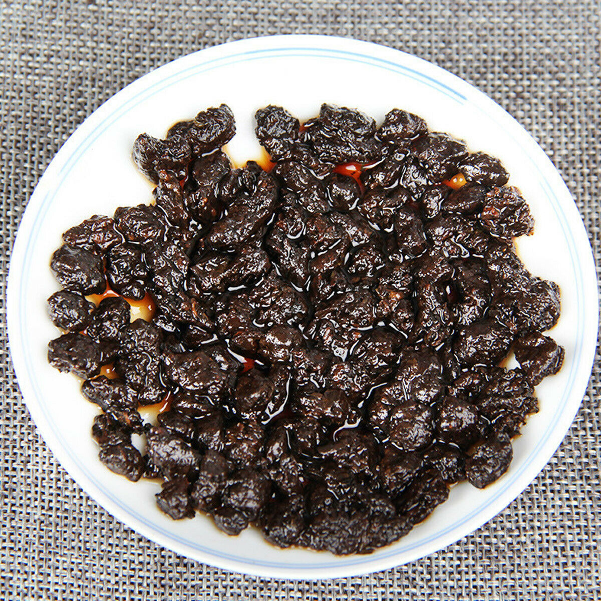 HelloYoung Ripe Pu-erh Tea  Packing GiftCooked Puerh Tea Handmade Bamboo Basket Yunnan 500g