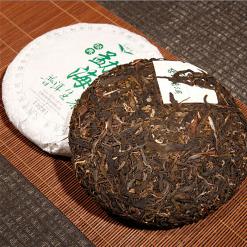 HelloYoung Organic Green Food China Yunnan Puerh Tea Cake Cha Puer Menghai Sheng Tea 357g