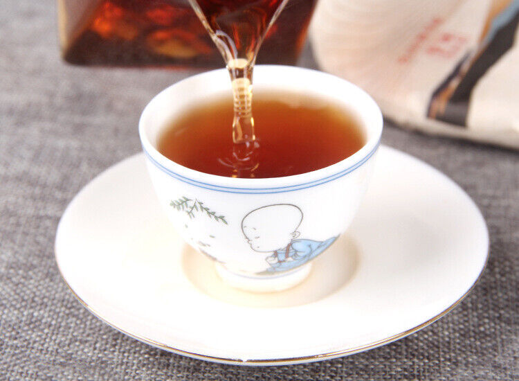 HelloYoung Puerh Tea Yunnan Menghai Pu'er Ripe Tea Cake Banzhang Ripe Tea 云南勐海陈香普洱熟茶饼班章熟茶