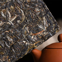 HelloYoung Ancient Tree Pu'er Health Care Green Tea Brick Yunnan Organic Pu-Erh Tea 250g