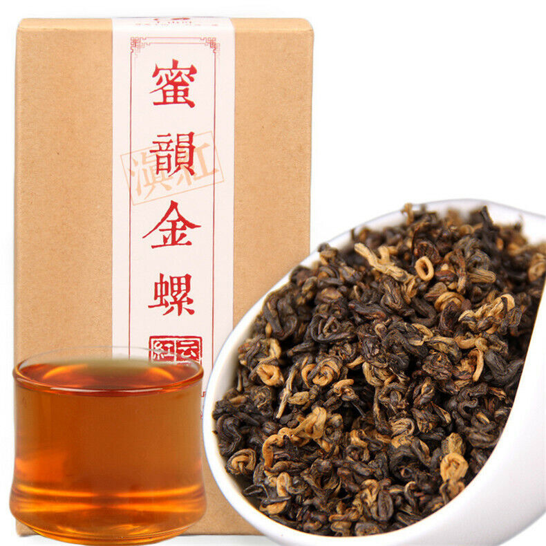 HelloYoung Crested Early Spring Honey Rhyme Gold Screw China Kunming Dianhong Tea Black Tea