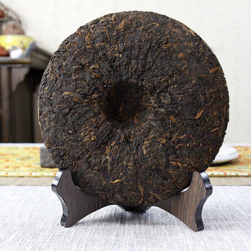 HelloYoung 357g Yunnan Pu'er Ripe Tea Aged Pu'er Ripe Cake Tea Menghai Qizi Cakes Black Tea