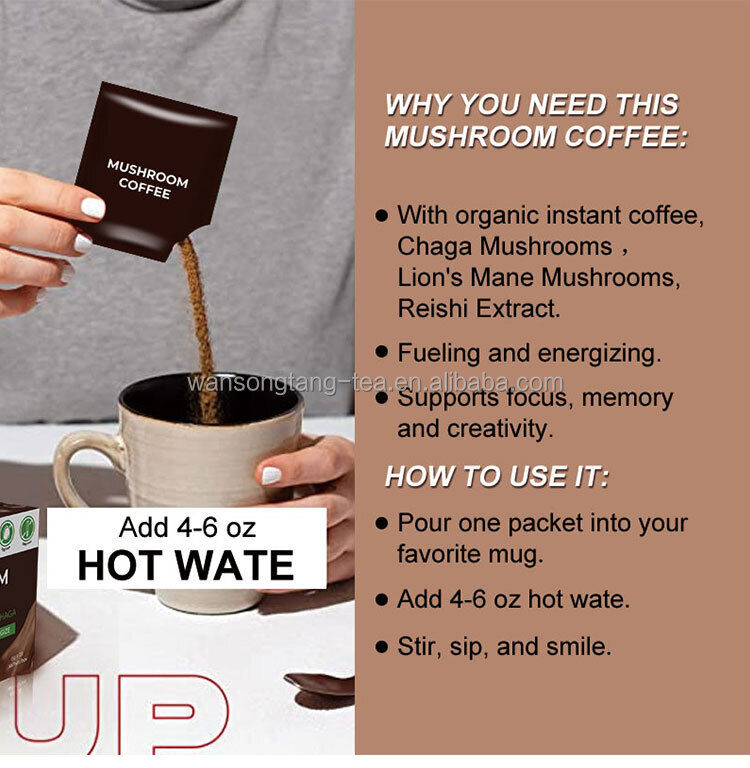 Slimming Products Weight Loss Coffee Mushroom Coffee Beverages Powder