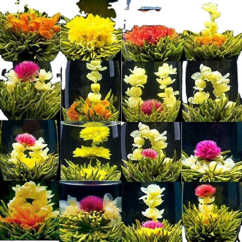 HelloYoung Flower Tea Blooming Tea Balls Flowering Tea 130g 16 Types Handmade Blooming