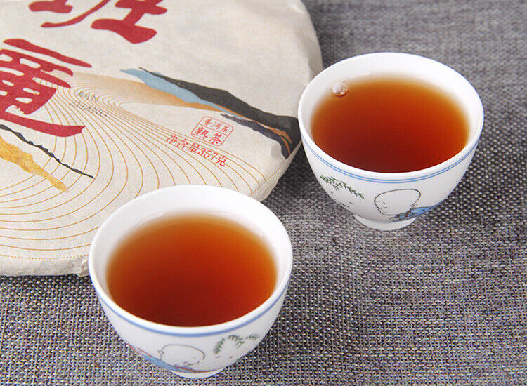 HelloYoung Puerh Tea Yunnan Menghai Pu'er Ripe Tea Cake Banzhang Ripe Tea 云南勐海陈香普洱熟茶饼班章熟茶