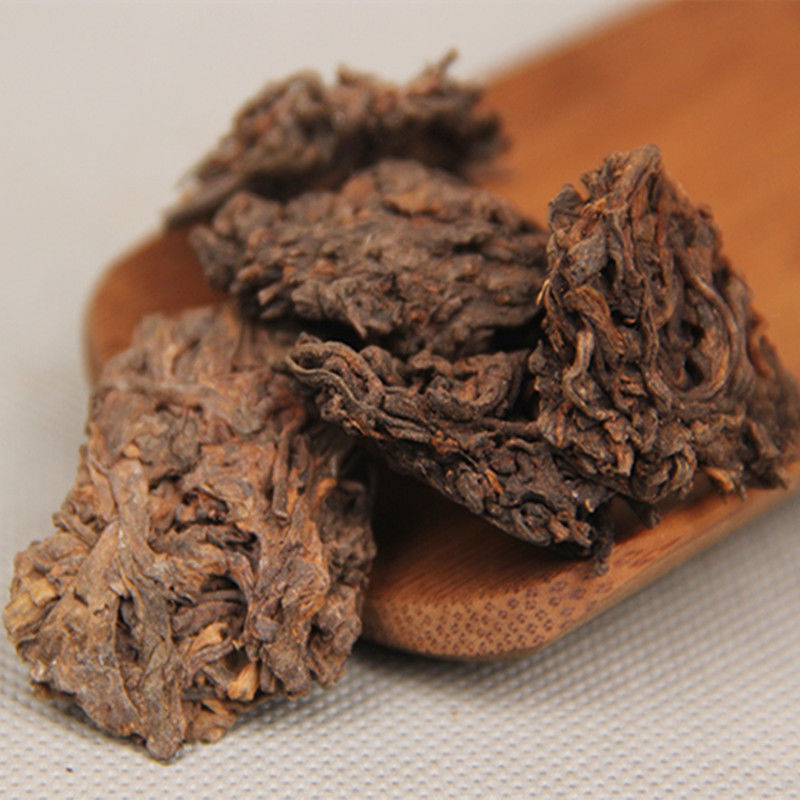 HelloYoungChina puer tea ripe tea 10 yrs old Pu-erh tree nature golden bud fully fermented