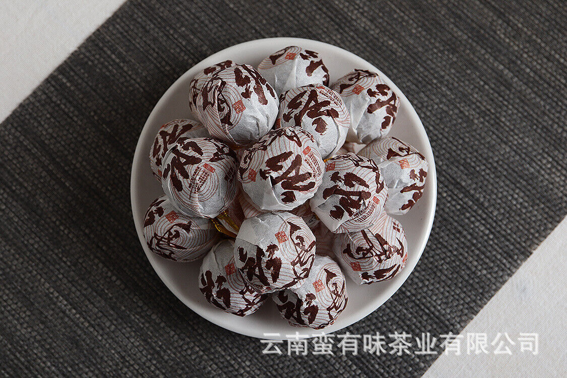 Yunnan Pu'er Tea Icelandic Ripe Dragon Pearl 8g Ripe Tea Thin Slices 500g