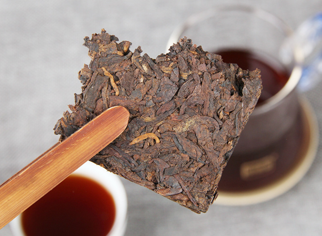 HelloYoung Puerh Tea Ripe Tea Brick Tea Date Fragrant Brick Big Leaf Old Tea Tea