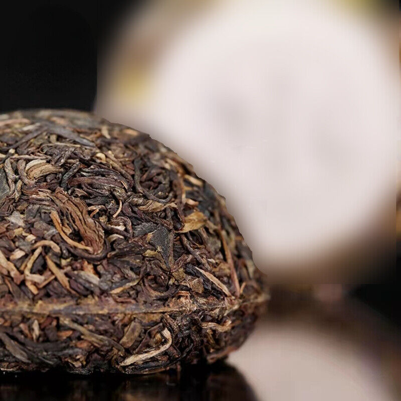 Moon Round Green Food  Puerh Tea Moon Cake Flower Good 100g/3.52oz Pu'er Raw Tea