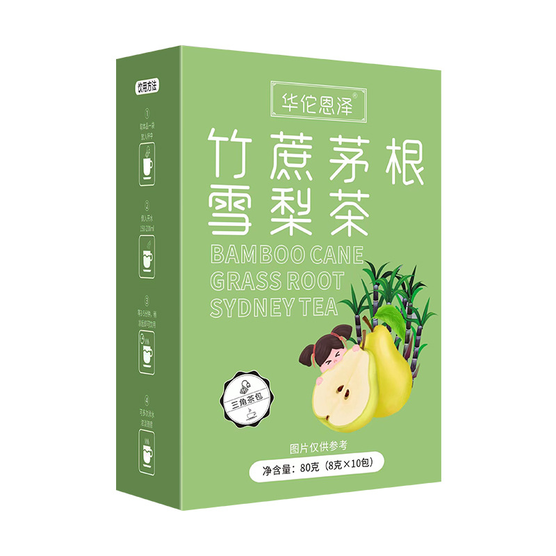 HelloYoung Bamboo Cane and Roots of Snow Pear Tea Triangle Bag No-boil Tea Bags 80g