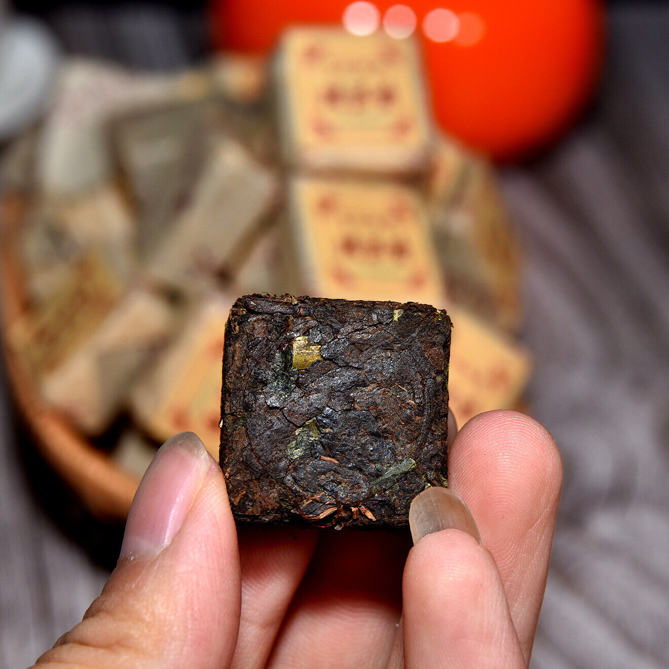 HelloYoung 500g Yunnan Pu'er tea glutinous fragrant ripe tea mini small square brick tea